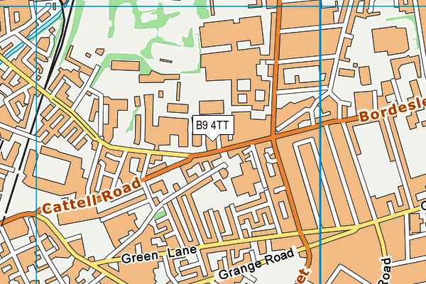 B9 4TT map - OS VectorMap District (Ordnance Survey)