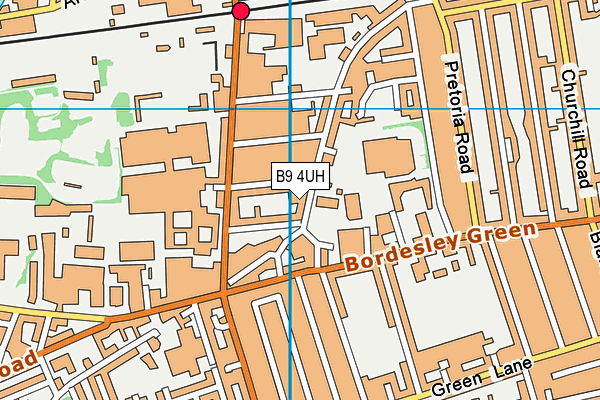 B9 4UH map - OS VectorMap District (Ordnance Survey)