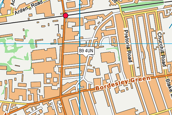 B9 4UN map - OS VectorMap District (Ordnance Survey)