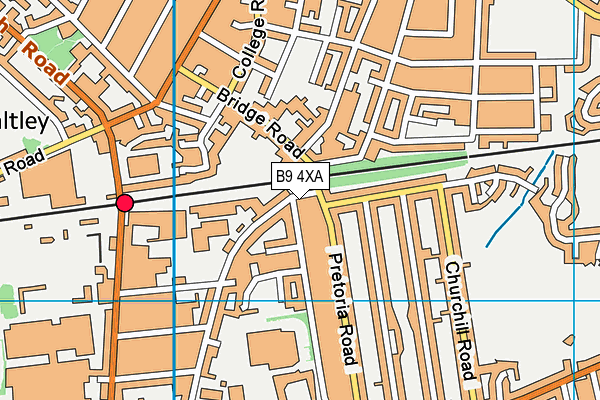 B9 4XA map - OS VectorMap District (Ordnance Survey)