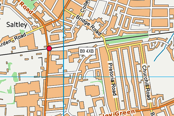 B9 4XB map - OS VectorMap District (Ordnance Survey)