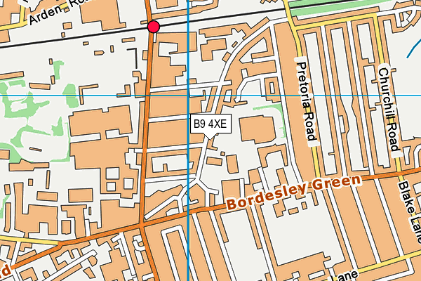 B9 4XE map - OS VectorMap District (Ordnance Survey)