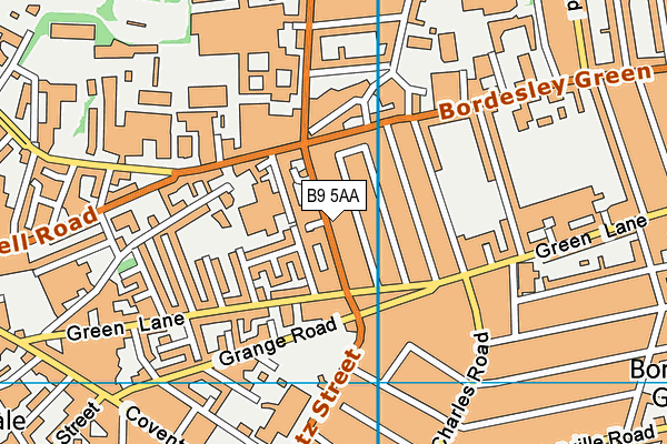 B9 5AA map - OS VectorMap District (Ordnance Survey)