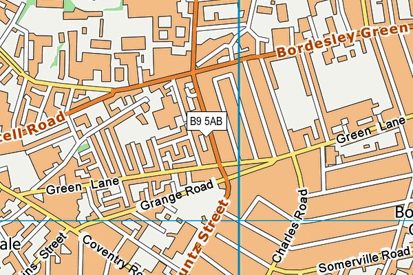 B9 5AB map - OS VectorMap District (Ordnance Survey)