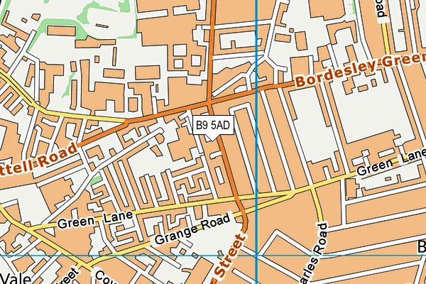 B9 5AD map - OS VectorMap District (Ordnance Survey)