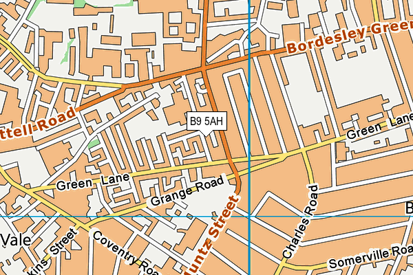 B9 5AH map - OS VectorMap District (Ordnance Survey)