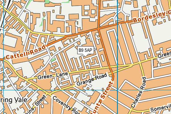 B9 5AP map - OS VectorMap District (Ordnance Survey)