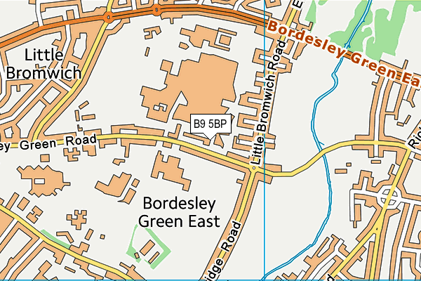 B9 5BP map - OS VectorMap District (Ordnance Survey)