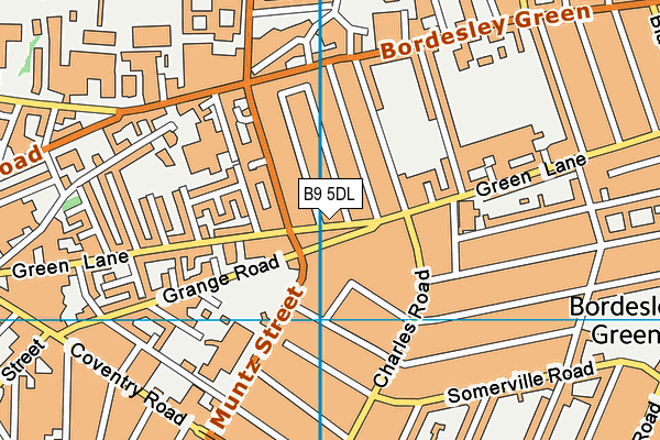 B9 5DL map - OS VectorMap District (Ordnance Survey)