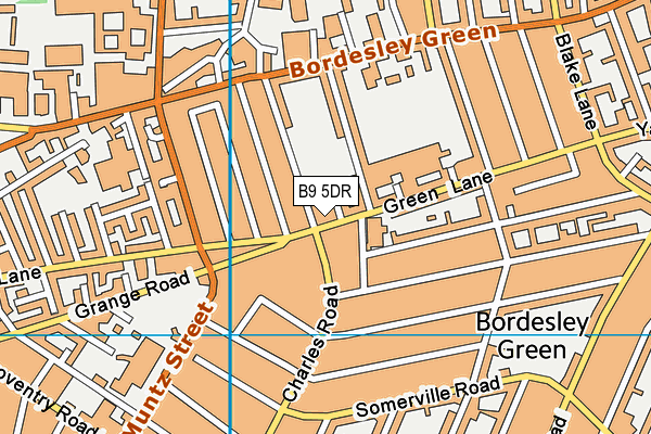 B9 5DR map - OS VectorMap District (Ordnance Survey)