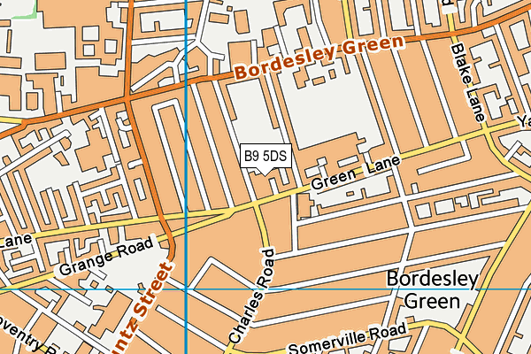 B9 5DS map - OS VectorMap District (Ordnance Survey)