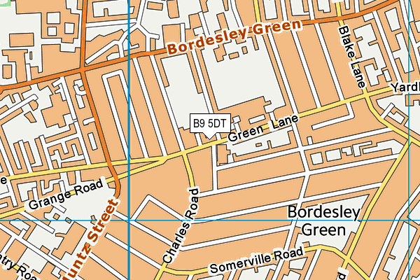 B9 5DT map - OS VectorMap District (Ordnance Survey)