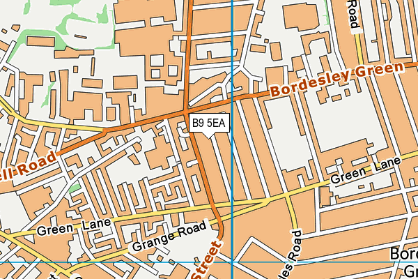 B9 5EA map - OS VectorMap District (Ordnance Survey)