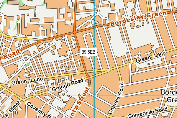 B9 5EB map - OS VectorMap District (Ordnance Survey)