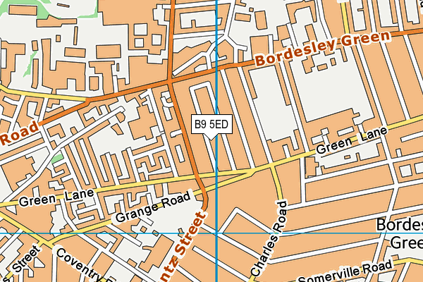 B9 5ED map - OS VectorMap District (Ordnance Survey)