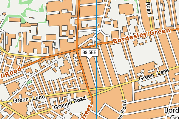 B9 5EE map - OS VectorMap District (Ordnance Survey)