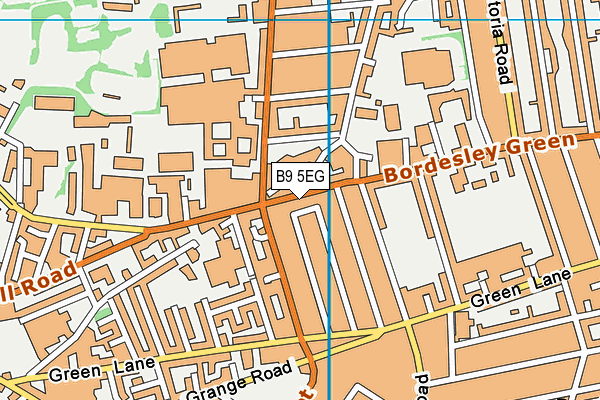 B9 5EG map - OS VectorMap District (Ordnance Survey)