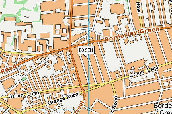 B9 5EH map - OS VectorMap District (Ordnance Survey)
