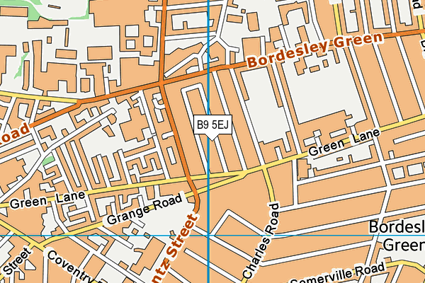 B9 5EJ map - OS VectorMap District (Ordnance Survey)