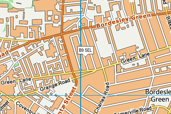 B9 5EL map - OS VectorMap District (Ordnance Survey)