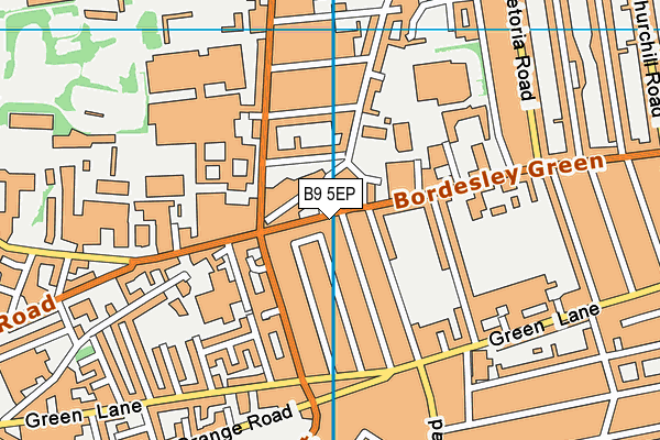 B9 5EP map - OS VectorMap District (Ordnance Survey)