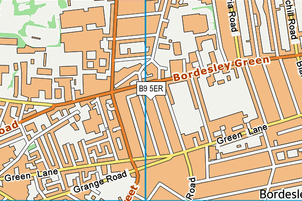 B9 5ER map - OS VectorMap District (Ordnance Survey)