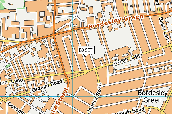 B9 5ET map - OS VectorMap District (Ordnance Survey)