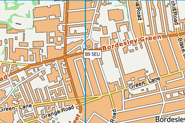 B9 5EU map - OS VectorMap District (Ordnance Survey)