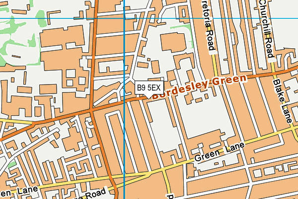 B9 5EX map - OS VectorMap District (Ordnance Survey)