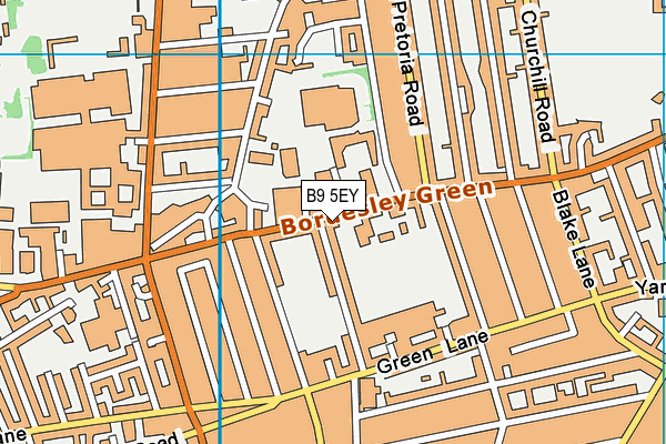 B9 5EY map - OS VectorMap District (Ordnance Survey)