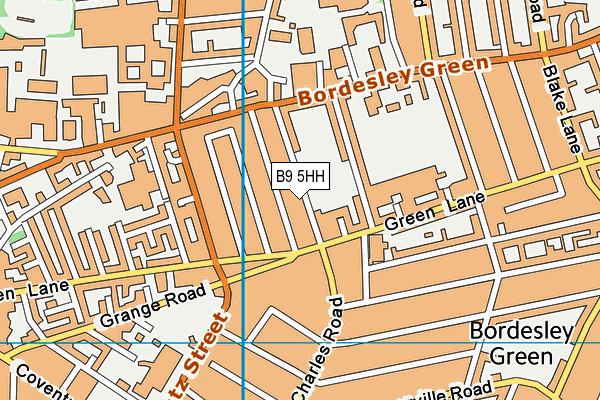 B9 5HH map - OS VectorMap District (Ordnance Survey)