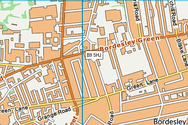 B9 5HJ map - OS VectorMap District (Ordnance Survey)