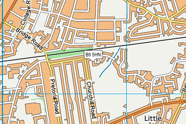 B9 5HN map - OS VectorMap District (Ordnance Survey)