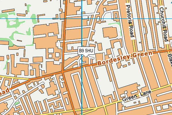 B9 5HU map - OS VectorMap District (Ordnance Survey)
