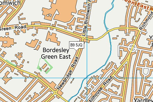 B9 5JQ map - OS VectorMap District (Ordnance Survey)