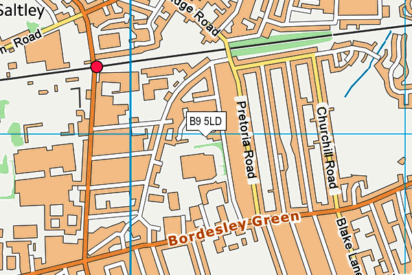 B9 5LD map - OS VectorMap District (Ordnance Survey)