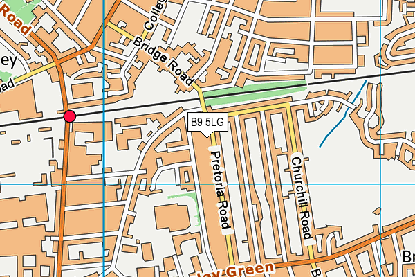 B9 5LG map - OS VectorMap District (Ordnance Survey)