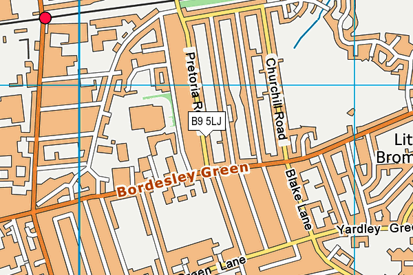 B9 5LJ map - OS VectorMap District (Ordnance Survey)