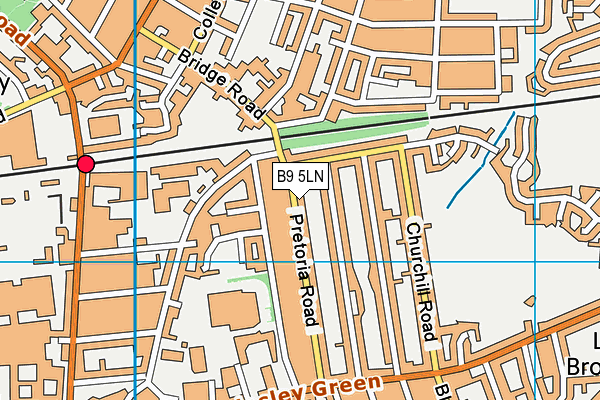 B9 5LN map - OS VectorMap District (Ordnance Survey)