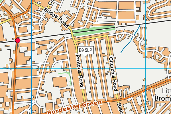 B9 5LP map - OS VectorMap District (Ordnance Survey)