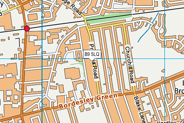 B9 5LQ map - OS VectorMap District (Ordnance Survey)