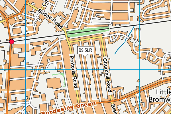 B9 5LR map - OS VectorMap District (Ordnance Survey)