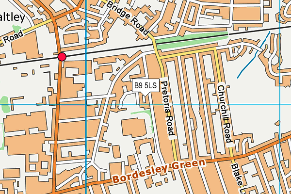 B9 5LS map - OS VectorMap District (Ordnance Survey)
