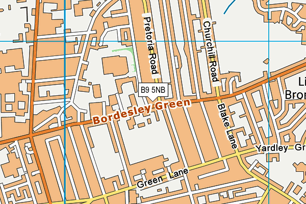 B9 5NB map - OS VectorMap District (Ordnance Survey)