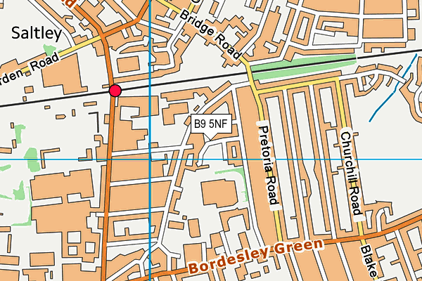 B9 5NF map - OS VectorMap District (Ordnance Survey)