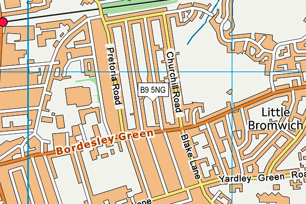 B9 5NG map - OS VectorMap District (Ordnance Survey)