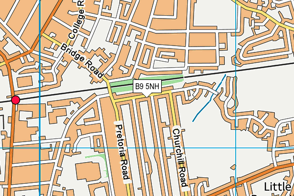 B9 5NH map - OS VectorMap District (Ordnance Survey)