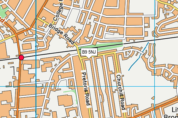 B9 5NJ map - OS VectorMap District (Ordnance Survey)