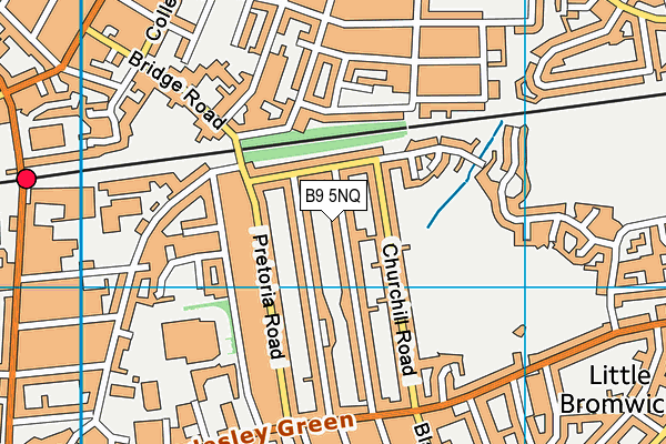 B9 5NQ map - OS VectorMap District (Ordnance Survey)