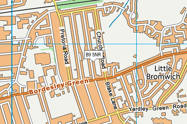 B9 5NR map - OS VectorMap District (Ordnance Survey)